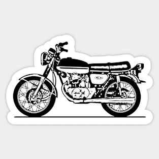 CB175 Motorcycle Sketch Art Sticker